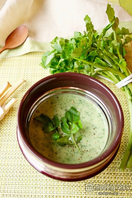 クレソンのグリーンスープスムージー