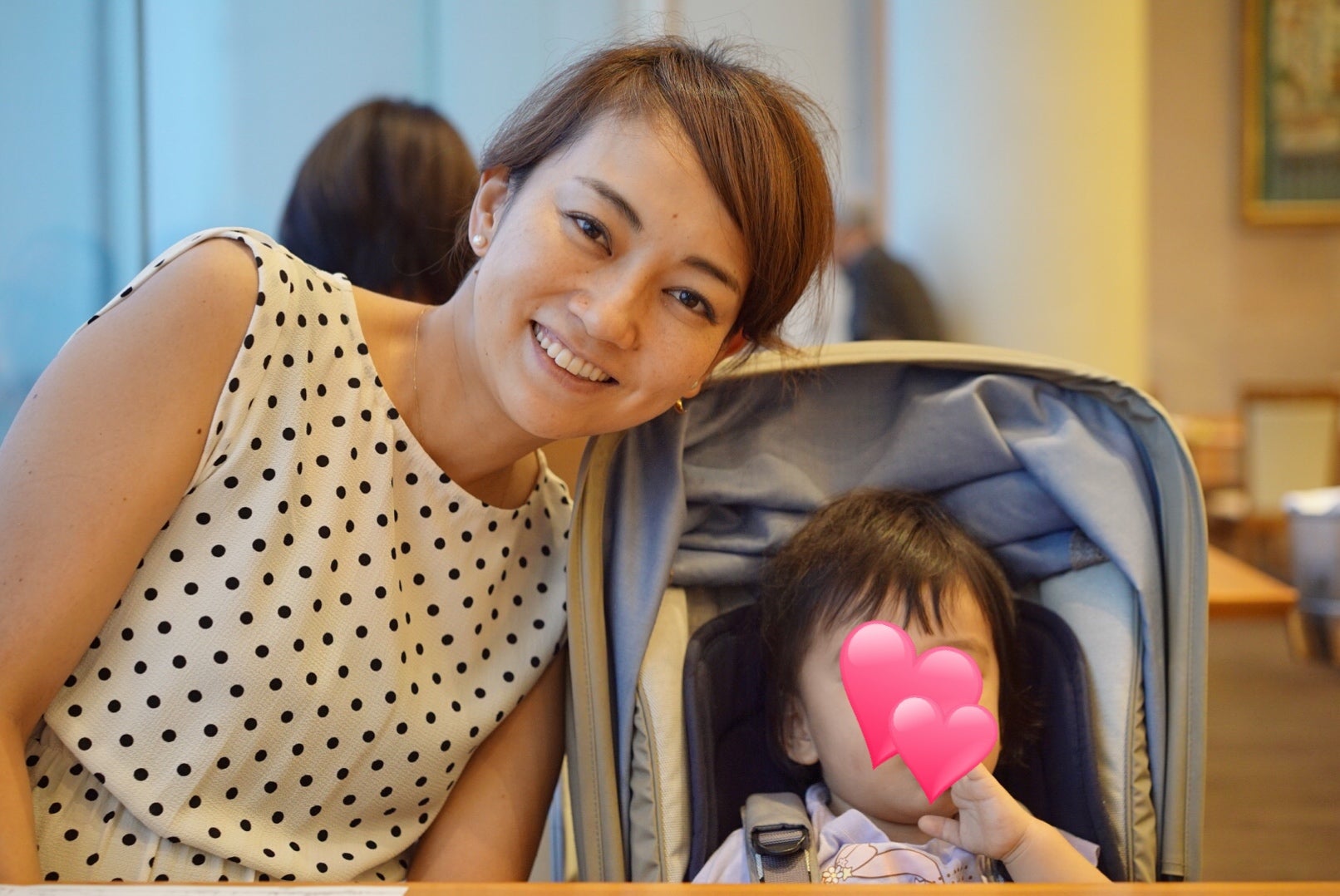 旅先のお風呂上がりにて、娘とリラックス！