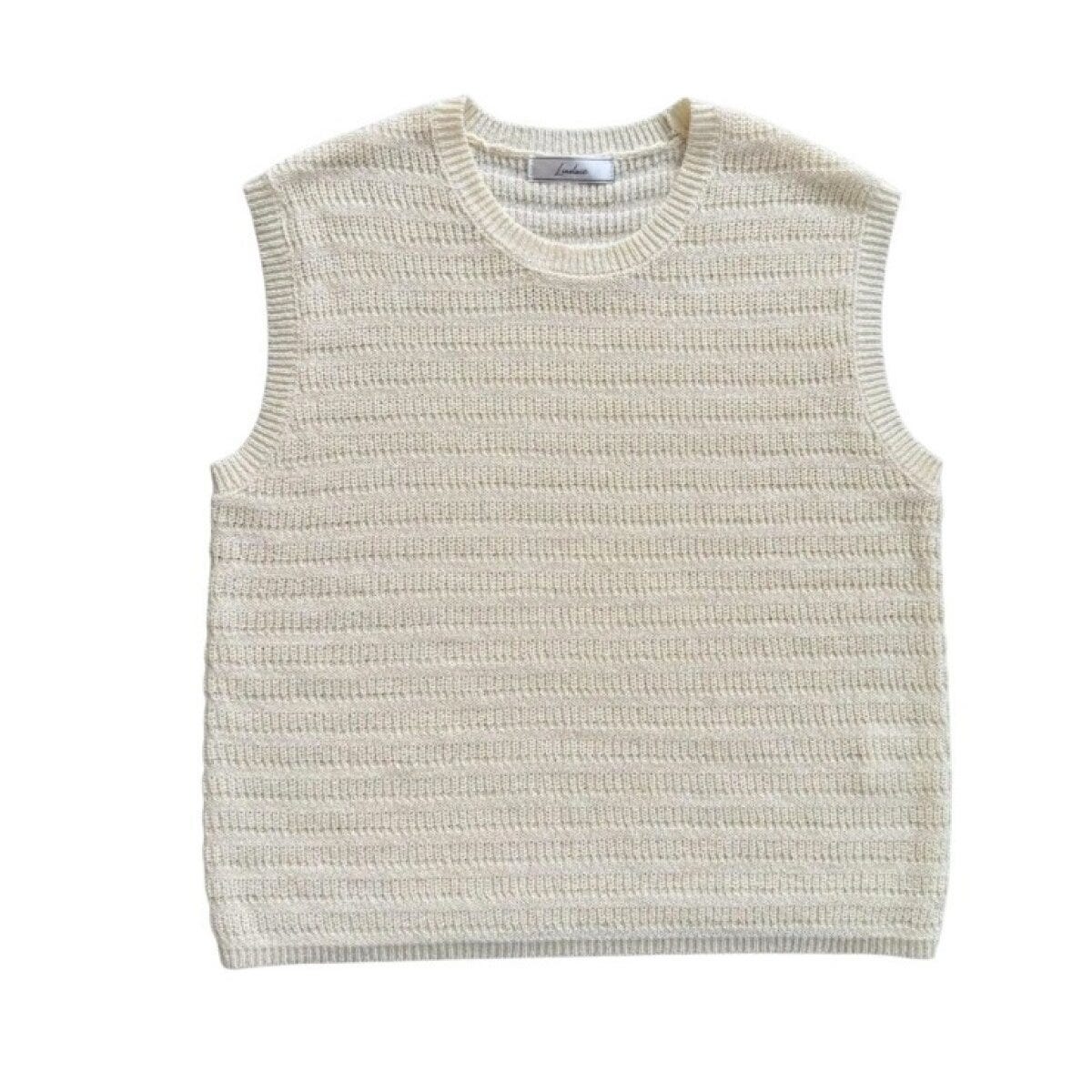 しまむらのフレンチスリーブニットプルオーバー