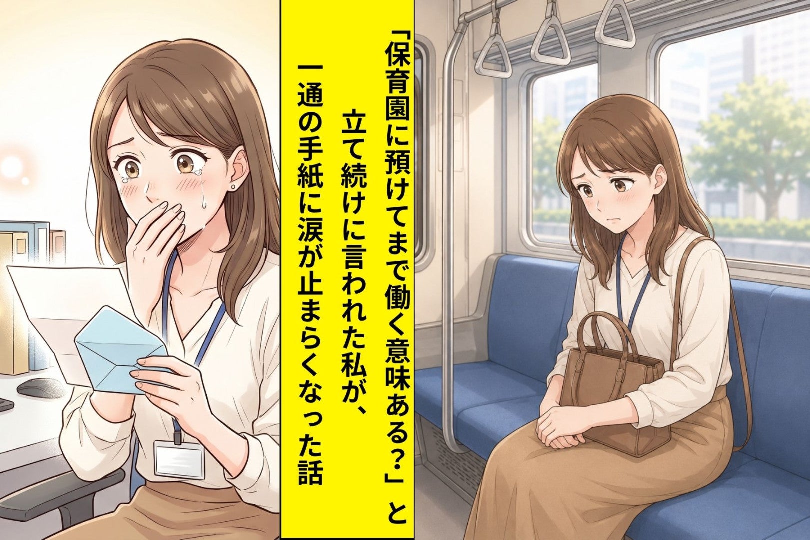 「保育園に預けてまで働く意味ある？」姑とママ友に言われた私が職場で見つけた１通の手紙