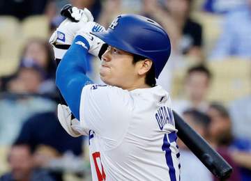 ドジャース・大谷翔平 九回に右中間へタイムリー二塁打 今季8度目の1試合3安打、今季5度目の同3打点以上