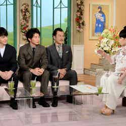 （左から）林遣都、田中圭、吉田鋼太郎、、黒柳徹子（画像提供：テレビ朝日）