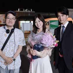 中田秀夫監督、白石麻衣、千葉雄大（C）2020映画「スマホを落としただけなのに2」製作委員会
