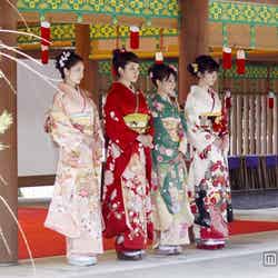 左から：大石絵理、筧美和子、PASSPO☆奥仲麻琴・槙田紗子