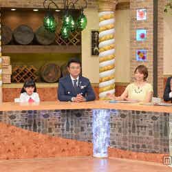 「給食レストラン☆」収録の様子(左から)芹那、小林星蘭、船越英一郎、眞鍋かをり、福澤朗