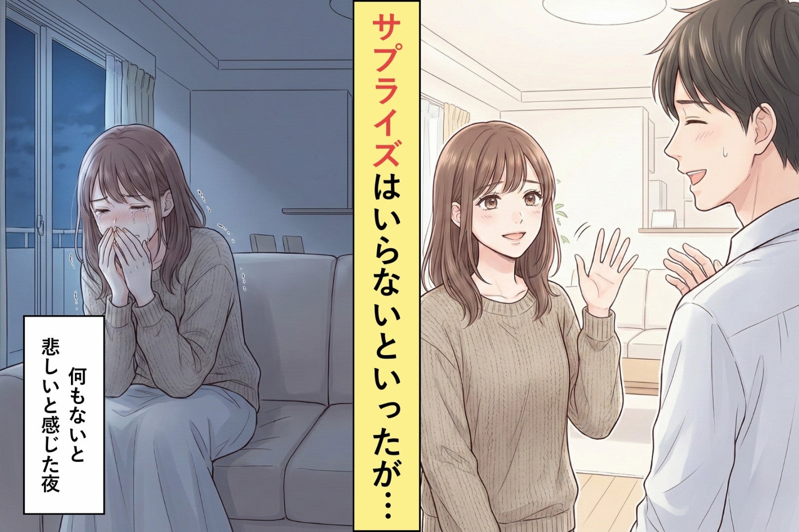 「気を遣わせたくなかった」だけなのに→結婚記念日に何もなかった夜、涙が止まらなかった