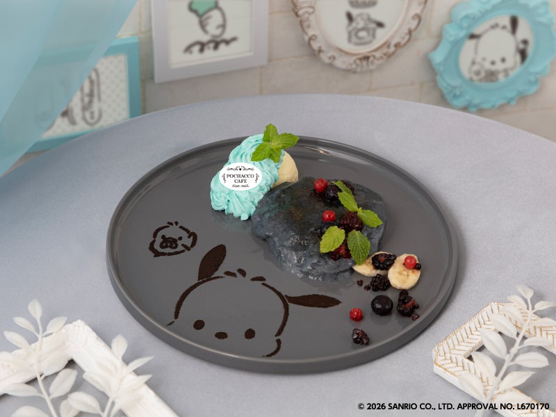ポチャッコのブラッククリームブリュレ　税込1,590円（C）2026 SANRIO CO., LTD. APPROVAL NO. L670170