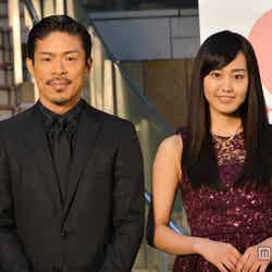 「第26回東京国際映画祭（TIFF）」に登場した（左より）EXILEのMATSU（松本利夫）と女優の宮崎香蓮