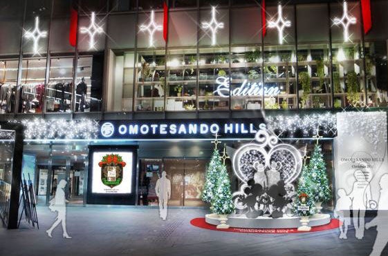 「表参道ヒルズ」イルミネーションイメージ Design by ベルベッタ・デザイン(C)Disney