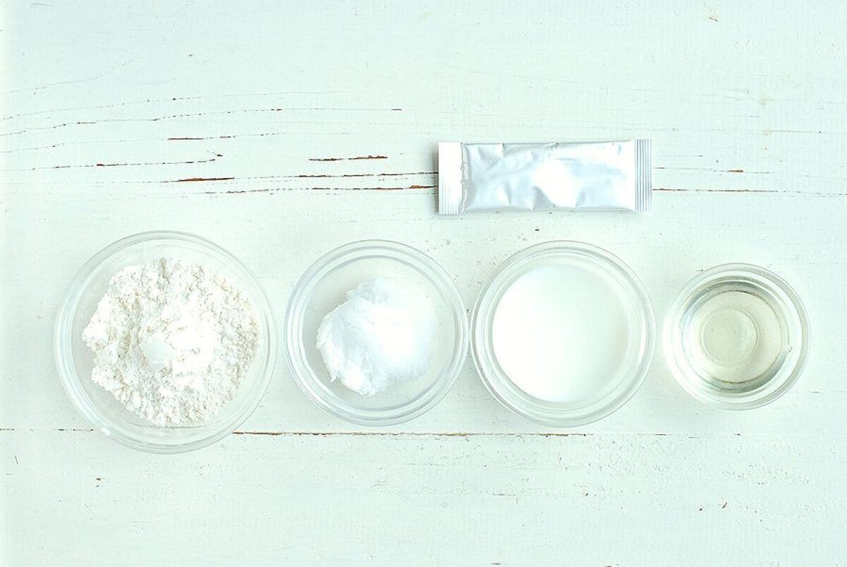 抹茶カップケーキの材料