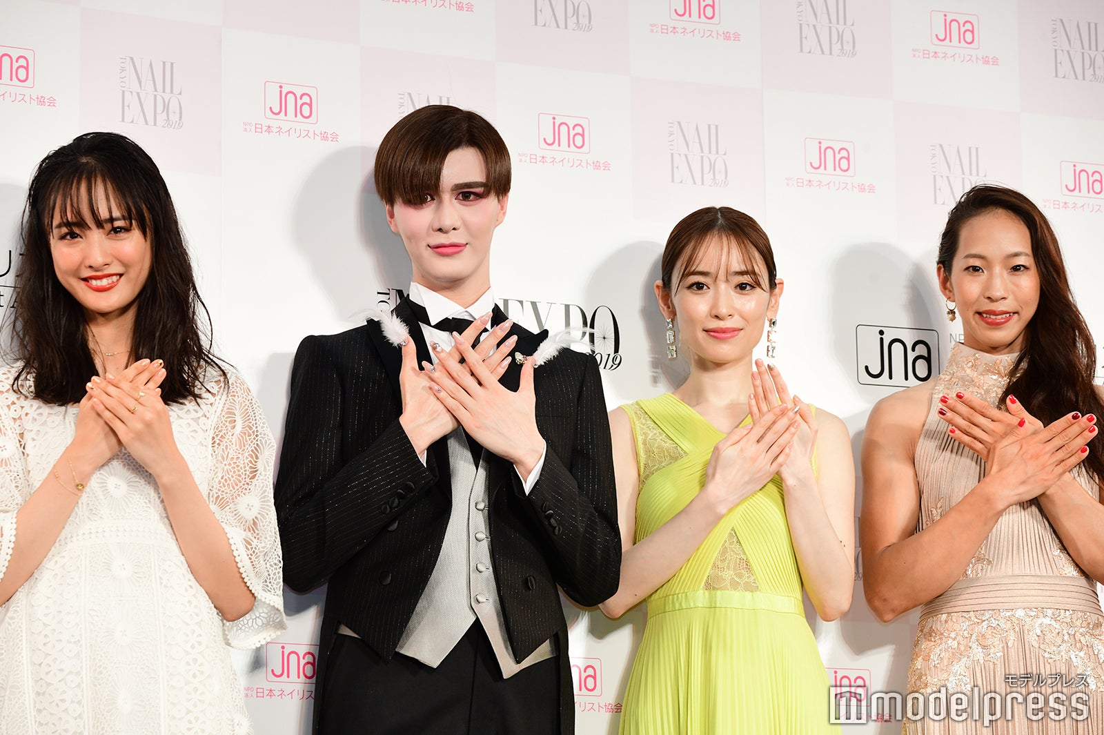 （左から）大友花恋、Matt、泉里香、野口啓代選手／「ネイルクイーン」2019授賞式（C）モデルプレス