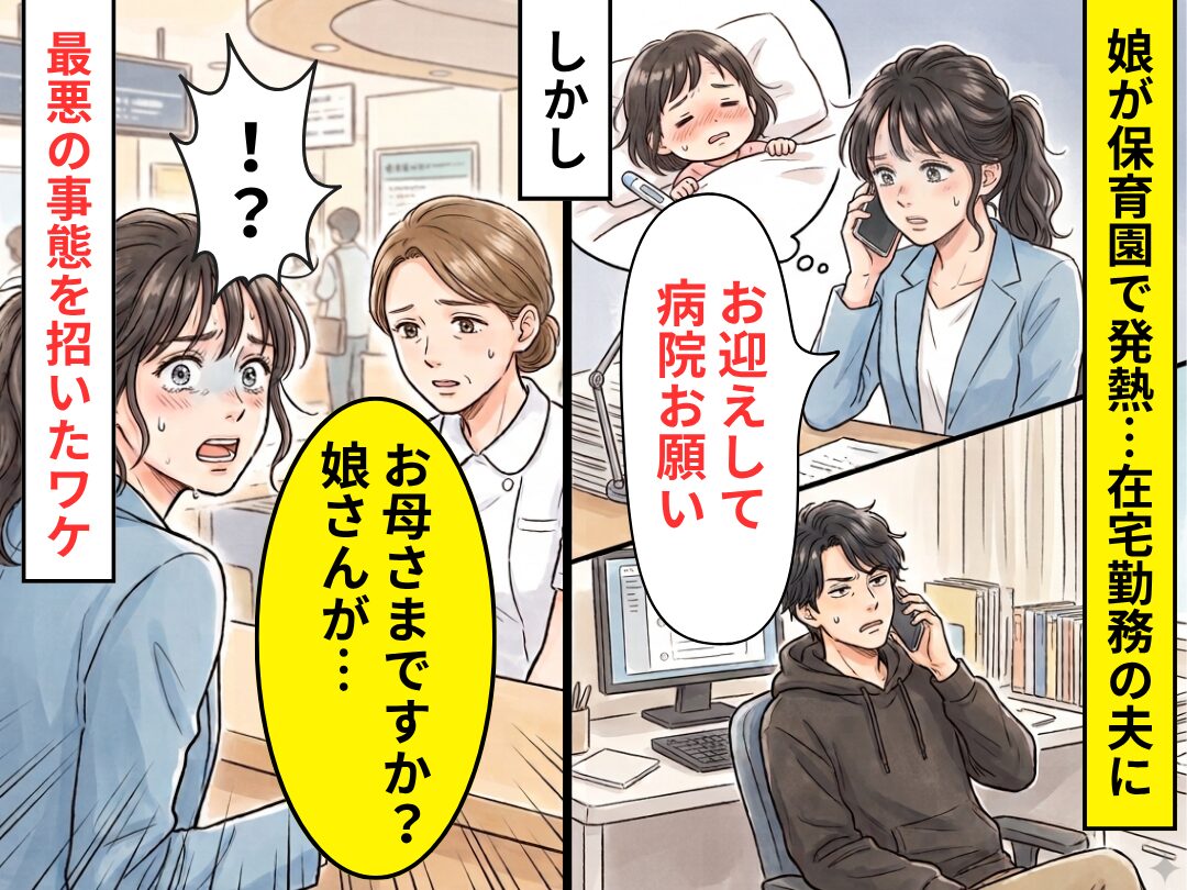 娘が発熱…在宅勤務の夫に「病院お願い」しかし⇒看護師「お母さまですか？娘さんが…」最悪の事態を招いたワケ