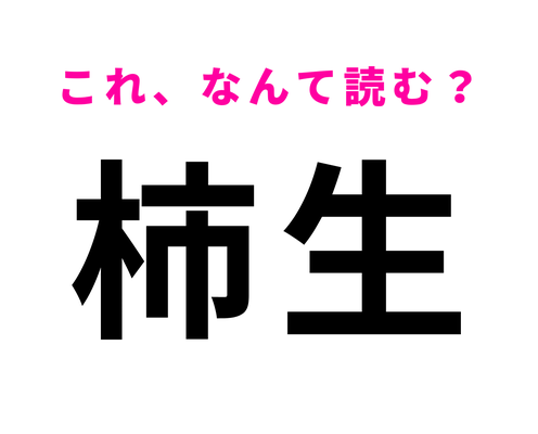 「柿生」はなんて読む?正しく認識してる?