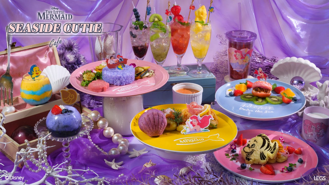 ディズニー映画「リトル・マーメイド」スペシャルカフェ、東京・大阪・名古屋で開催 アリエルやフランダーらをイメージ