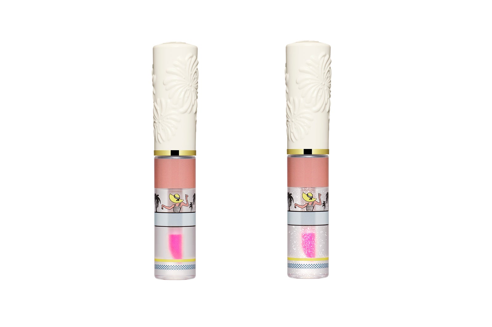 「ポール ＆ ジョー ティント リップグロス」（左から）001“ミュージング”002“フィグメント”／画像提供：PAUL & JOE