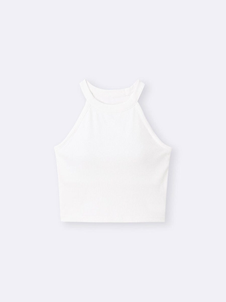 GUのブラフィールクロップドホルターネックタンクトップ