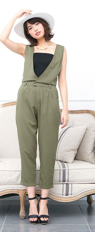 カシュクール☆クロップドオールインワン「神戸レタス」2990円（税込）