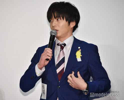 田中圭、体調不良で欠席の吉田鋼太郎アクスタと登場 内田理央も不在で焦る<おっさんずラブ-リターンズ->