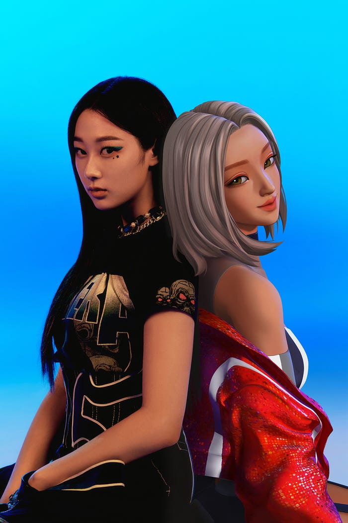 アバター“ae”とジゼル (提供写真)