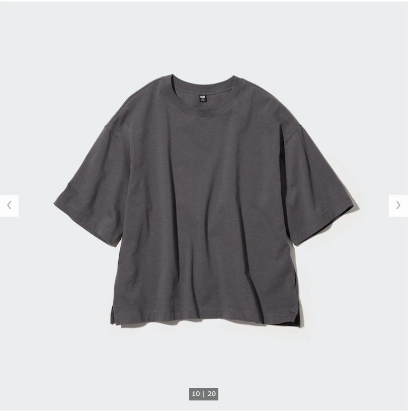 ユニクロ　uniqlo　レディース　アイテム　おすすめ　オススメ　トレンド　人気　コスパ　使える　おしゃれ　お洒落　オシャレ　2022　夏　人気トップス　人気　トップス　オーバーサイズT　オーバーサイズ　グレー　Tシャツ