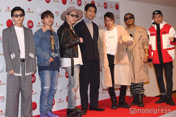 三代目J Soul Brothers from EXILE TRIBE(左から:岩田剛典、NAOTO、登坂広臣、小林直己、今市隆二、ELLY、山下健二郎)(C)モデルプレス