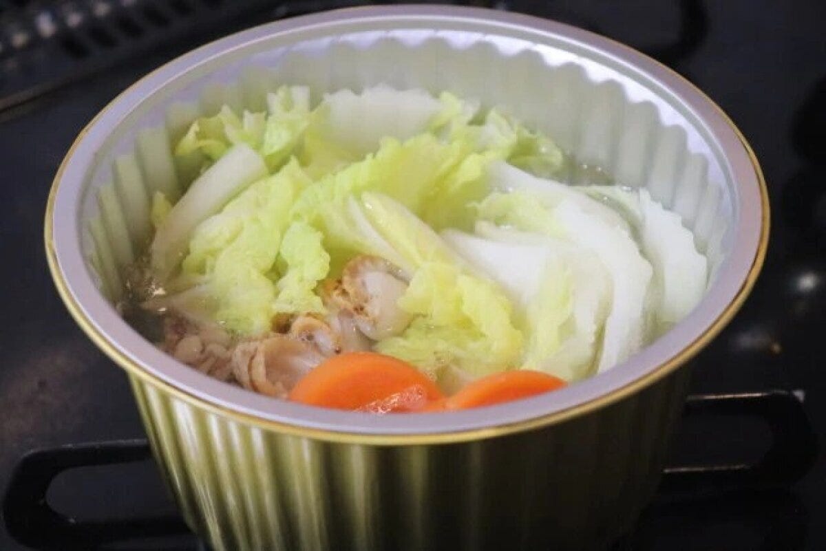 ダイソー アルミ丸鍋(18cm、3個) 使用例 ダイソー アルミ丸鍋(18cm、3個) 使用例