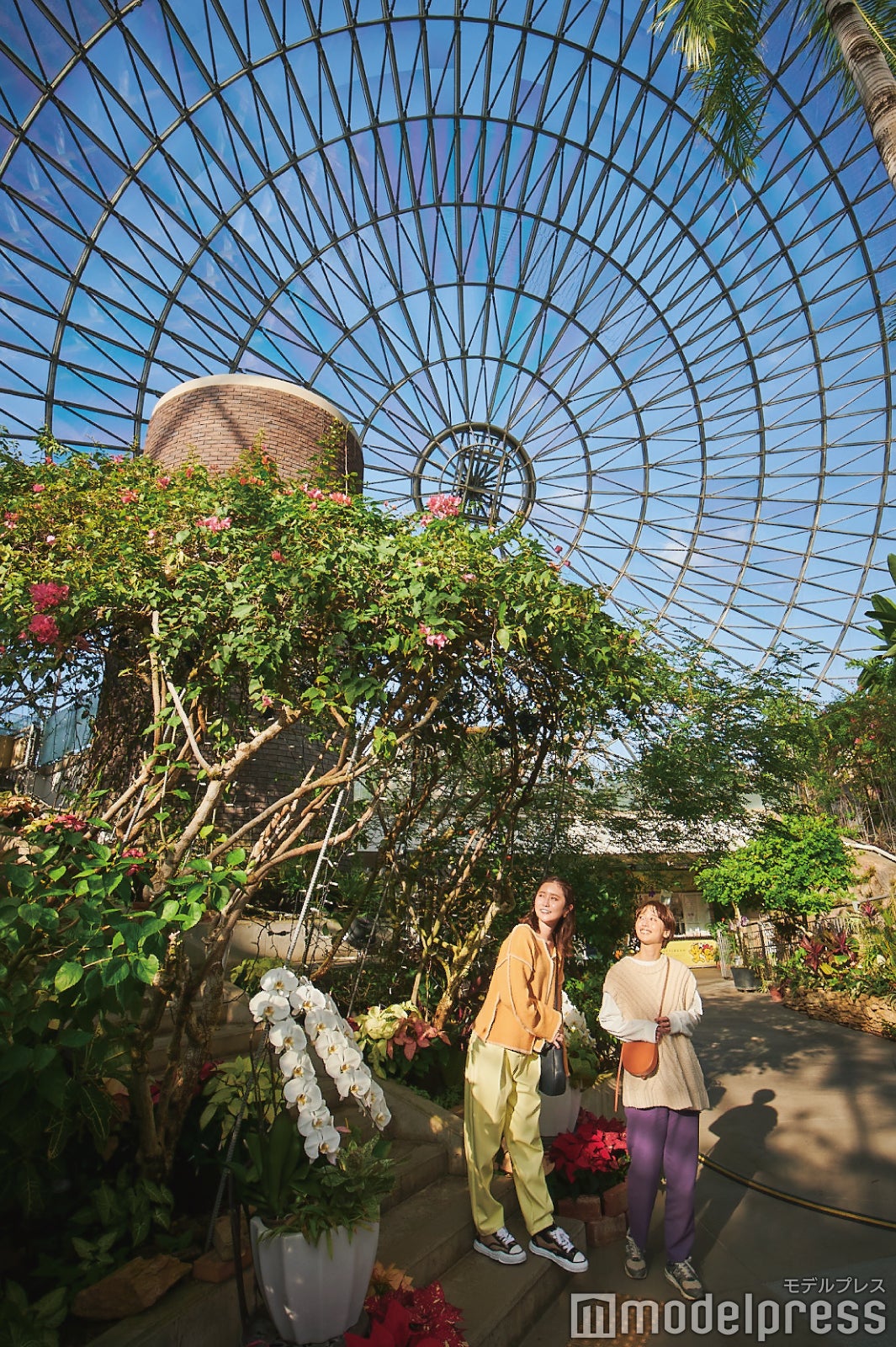 とっとり花回廊のメインドームである「フラワードーム」。日本最大の大きさ！（C）モデルプレス