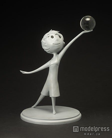 ジェローム・ランフト《ヨロコビ》『インサイド・ヘッド』(2015年)ウレタン樹脂鋳造(C)Disney/Pixar