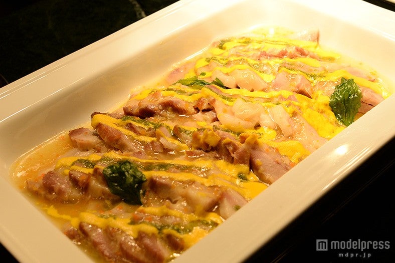 ローストポークのバジルソース