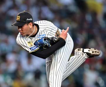 阪神 今朝丸裕喜プロ初登板 150キロ計測で2回無安打無失点 解説「これはすごいこと」 4番・坂倉には54キロ差の緩急見せて三振 甲子園が大歓声