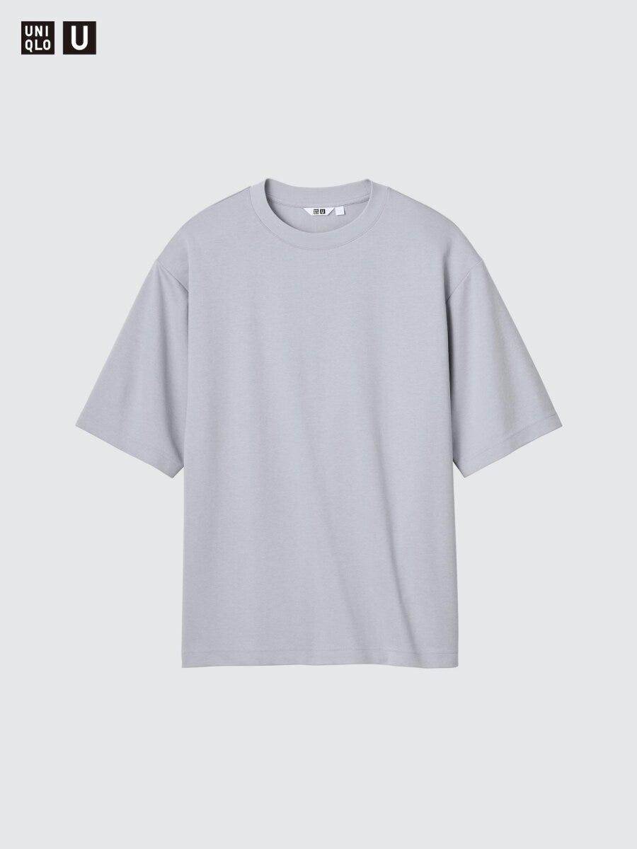 ユニクロ女性おすすめメンズエアリズムコットンオーバーサイズTシャツ