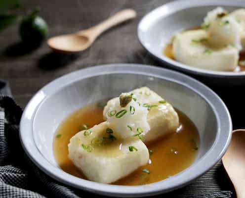 揚げ油も水切りもいらないから後片付け簡単!フライパンでできる「揚げない揚げ出し豆腐」