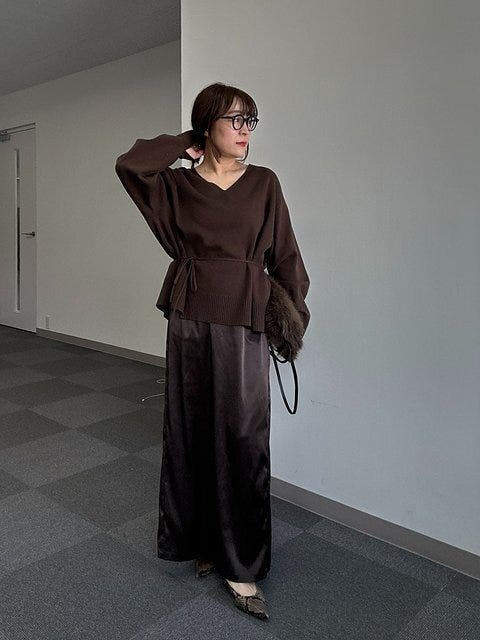 ブラウンニット コーデ ブラウンニットコーデ2