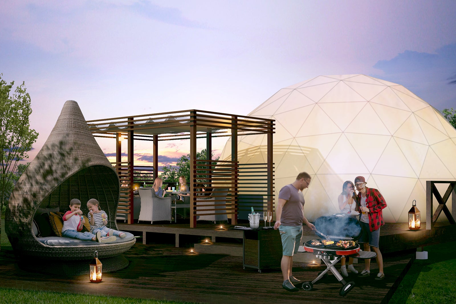 伊勢志摩グランピング グランドーム伊勢賢島／画像提供：マリントピアリゾート