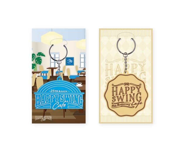 ラバーキーホルダー（ブルー／ベージュ）税込各990円（C）loversoul