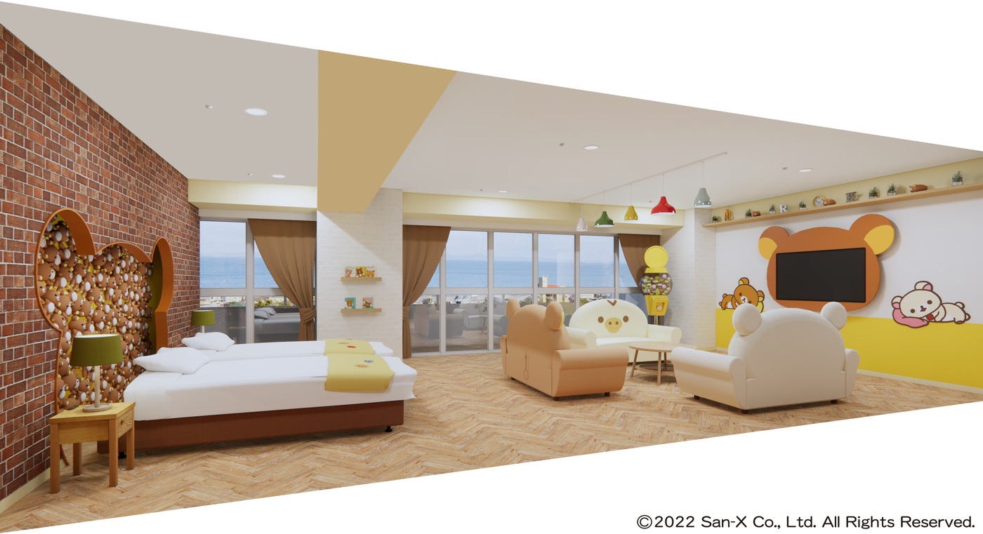 「リラックマ/コリラックマルーム」キャラの魅力溢れるコラボルーム誕生