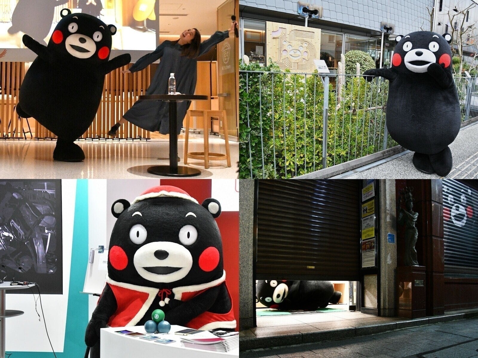 大人気“モン”タクロース姿で小学生にモテモテ！ さらに神々しい「金ピカ」くまモンまで現れて!?