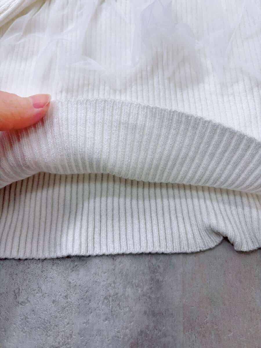 cocaチュールドッキングリブニットのリブ部分