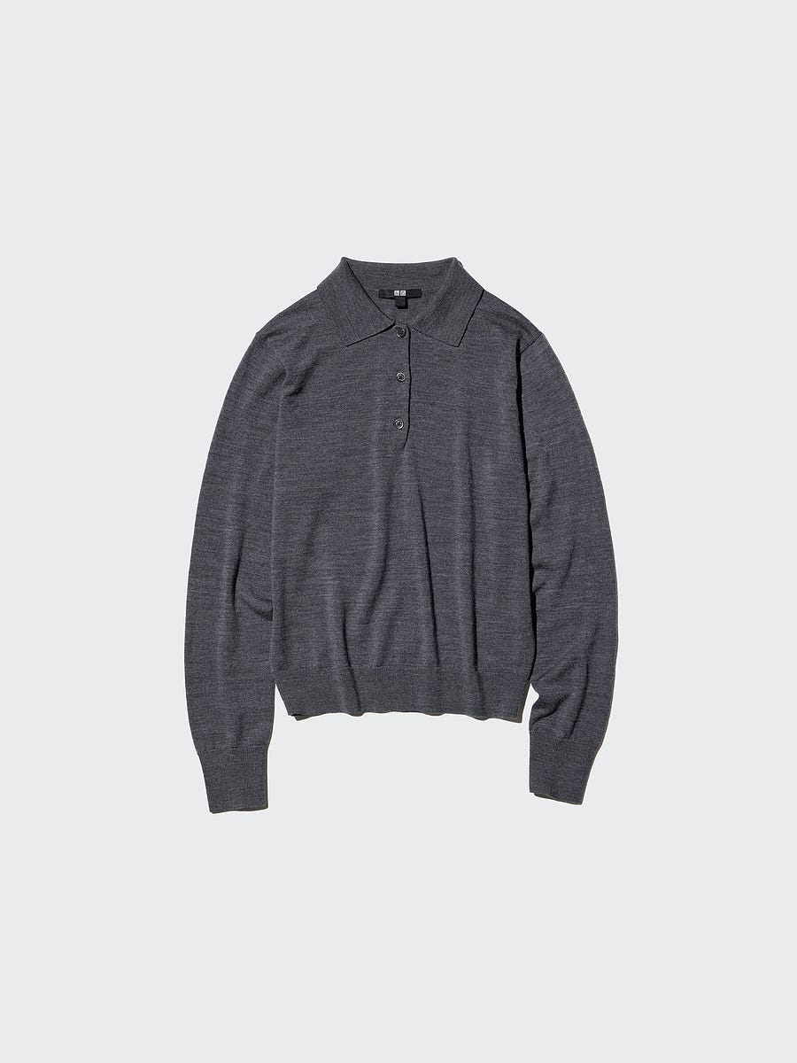 ユニクロメリノポロセーター　GRAY