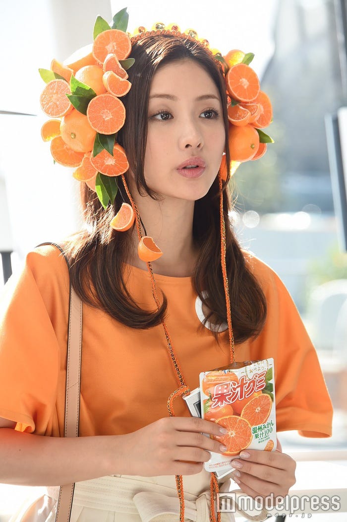 石原さとみ/新TVCM「ヘッドホンみかん」篇メイキングより