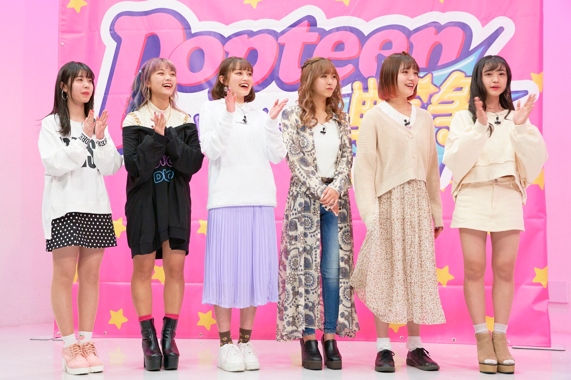 ゆなたこ、きょうきょう、あやみん、れいたぴ、るちゃまる、ひまりん（C）AbemaTV