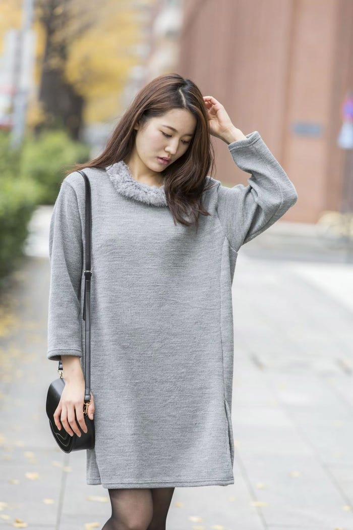 ラウンドファーワンピ「garden by Valmuer」6,480円/画像提供:garden by Valmuer