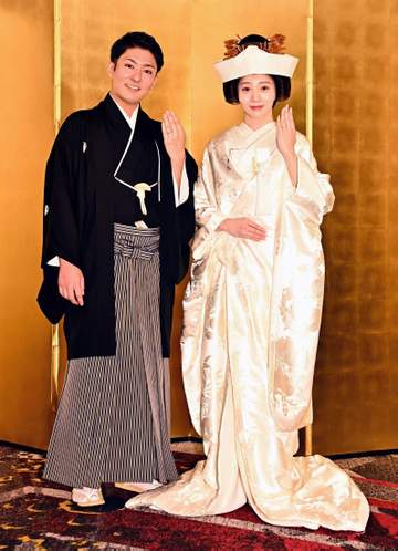 中村橋之助＆能條愛未が結婚披露宴 「2人助け合って」「覚悟が決まっていきました」1000人出席、橋之助の母・三田寛子号泣