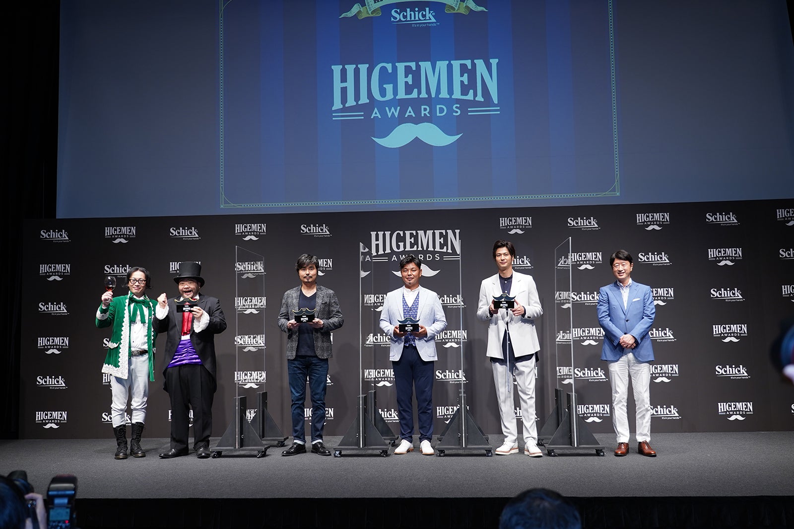 （左から）髭男爵、小澤征悦、城彰二、速水もこみち（提供写真）