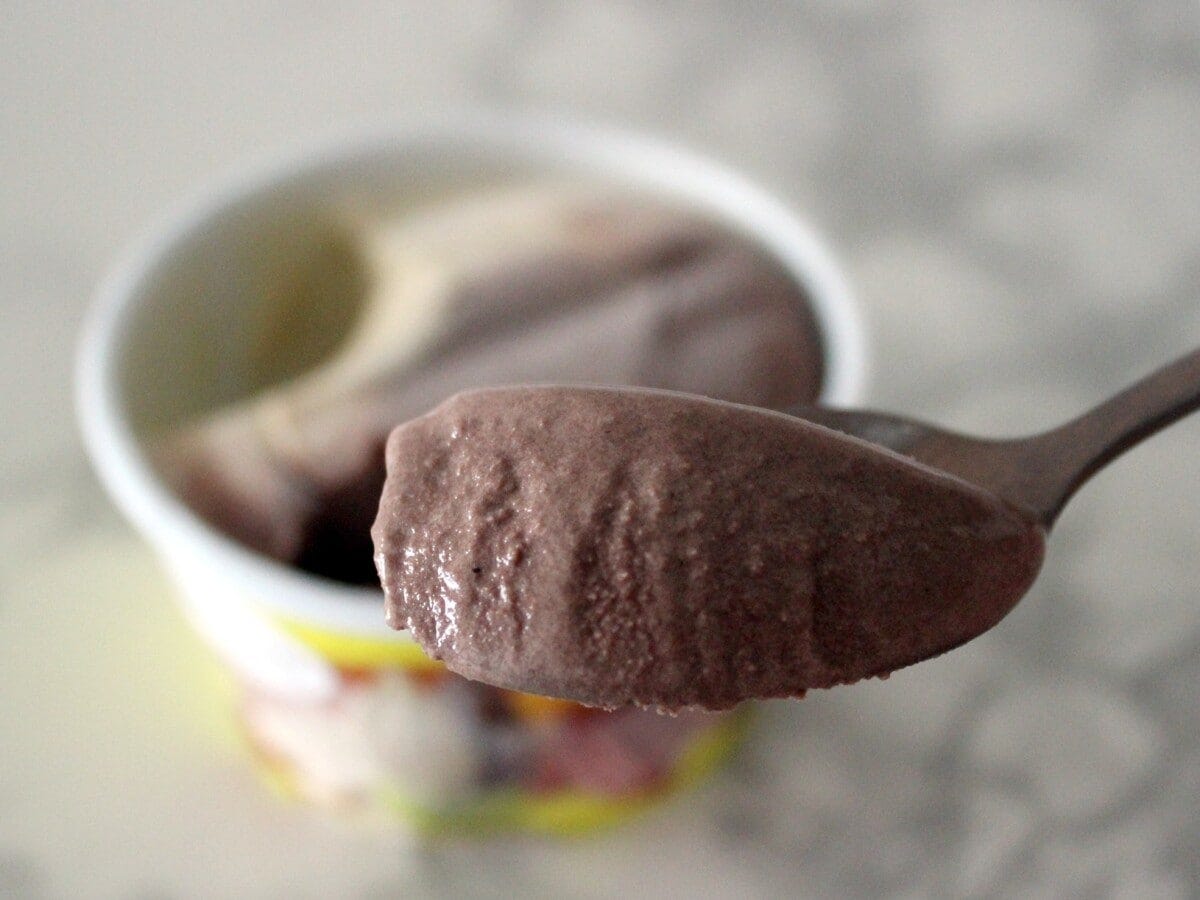 カカオジェラートは、アイスクリームに比べてミルク感がライトで後味すっきり