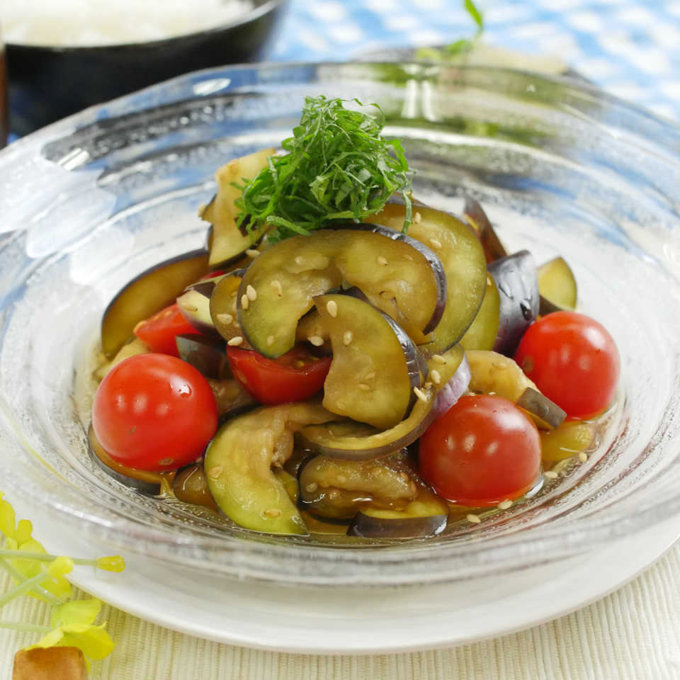 お新香代わりに!なすとミニトマトの和風マリネサラダ