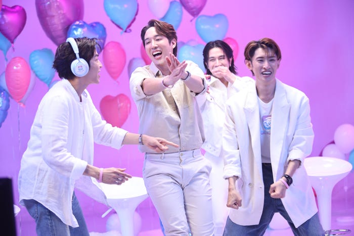 マーチ=チュターウット・パッタラガムポン、ユド=タンタット・ターリンピロム、フルーク=ナタット・シリポントーン、向井康二(C)datinggame2025