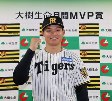 阪神・森下翔太 自身初の月間MVP受賞 5本塁打で打線けん引「本塁打王はいずれ取らないといけない」