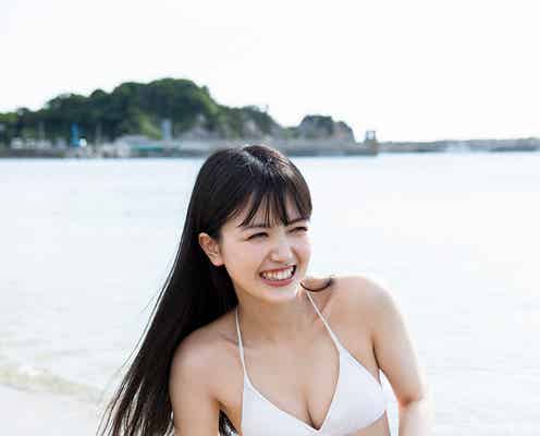 乃木坂46久保史緒里、初の水着カット解禁 色白ボディ披露<交差点>