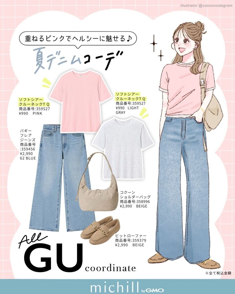 2026上下GU夏デニムコーデ